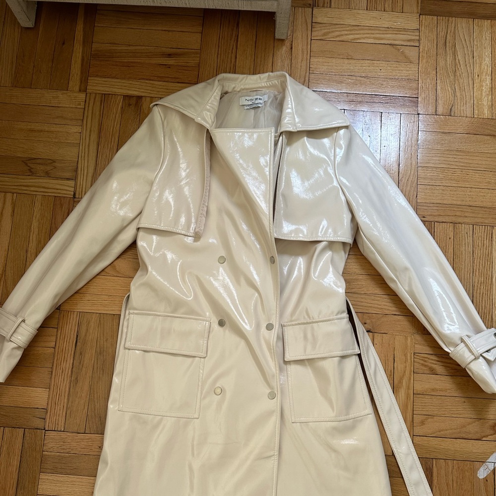 Noize Vegan Leather Trench Coat